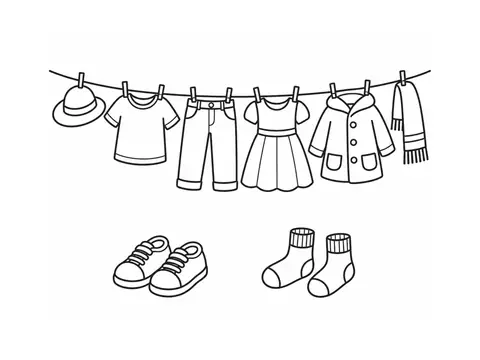 Clothes · Coloring page