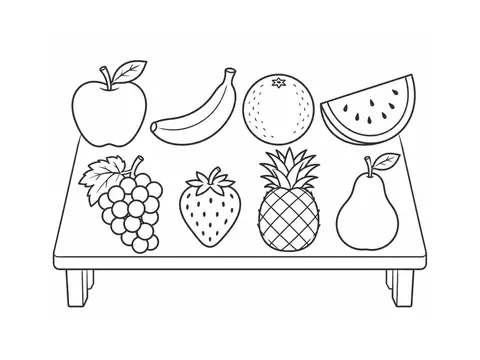 Fruits · Coloring page