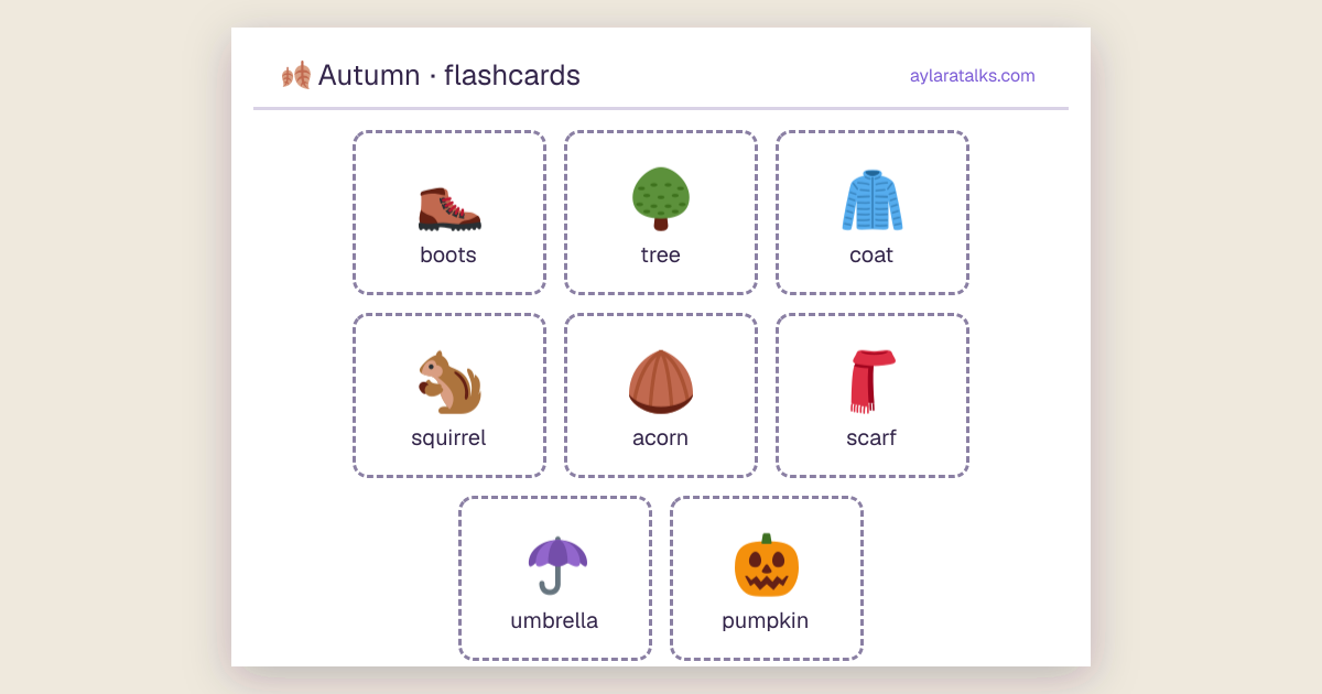 Autumn · Flashcards