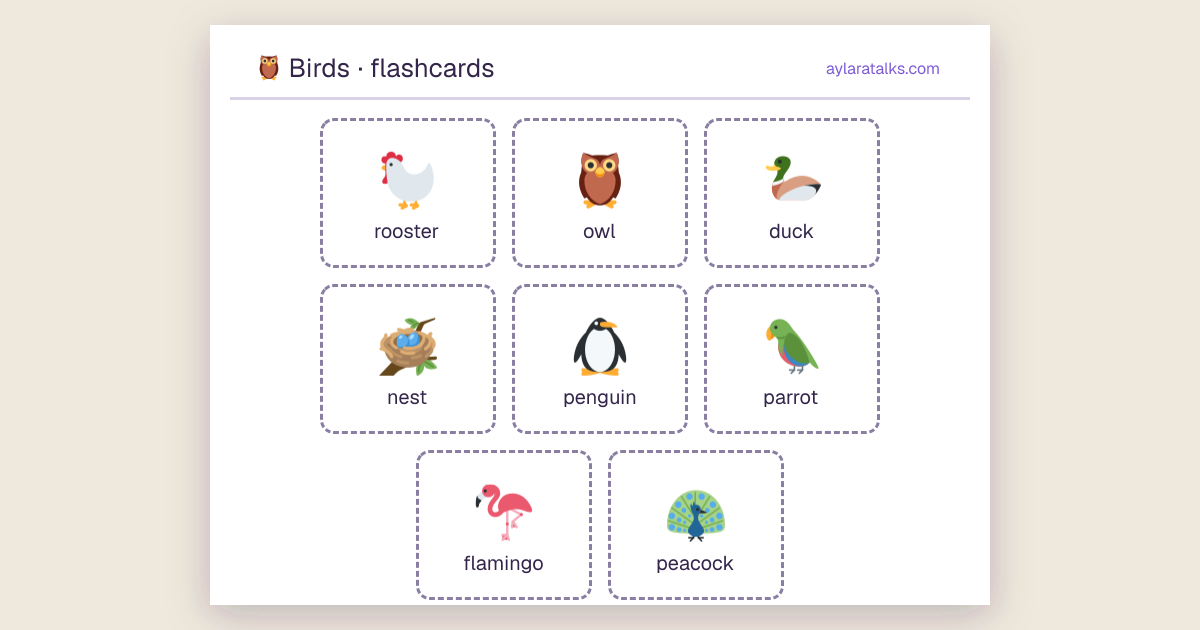 Birds · Flashcards