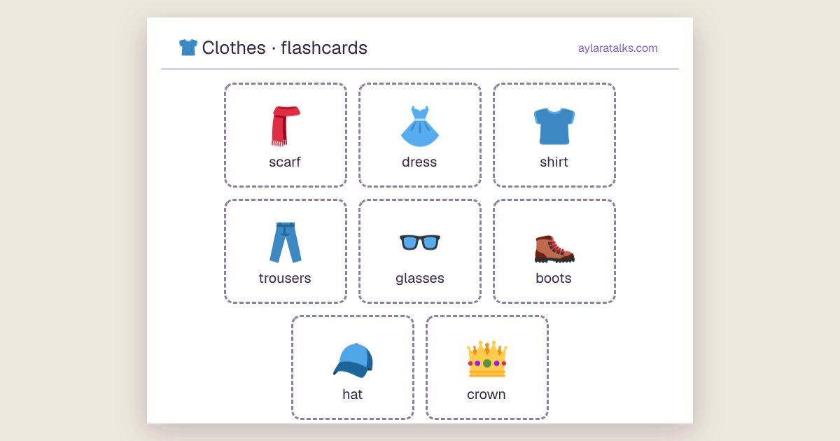 Clothes · Flashcards
