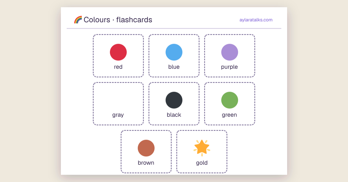 Colours · Flashcards