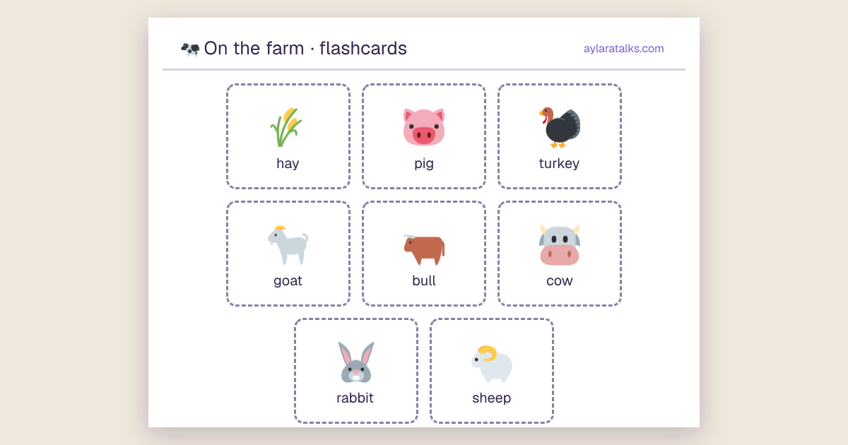 On the farm · Flashcards
