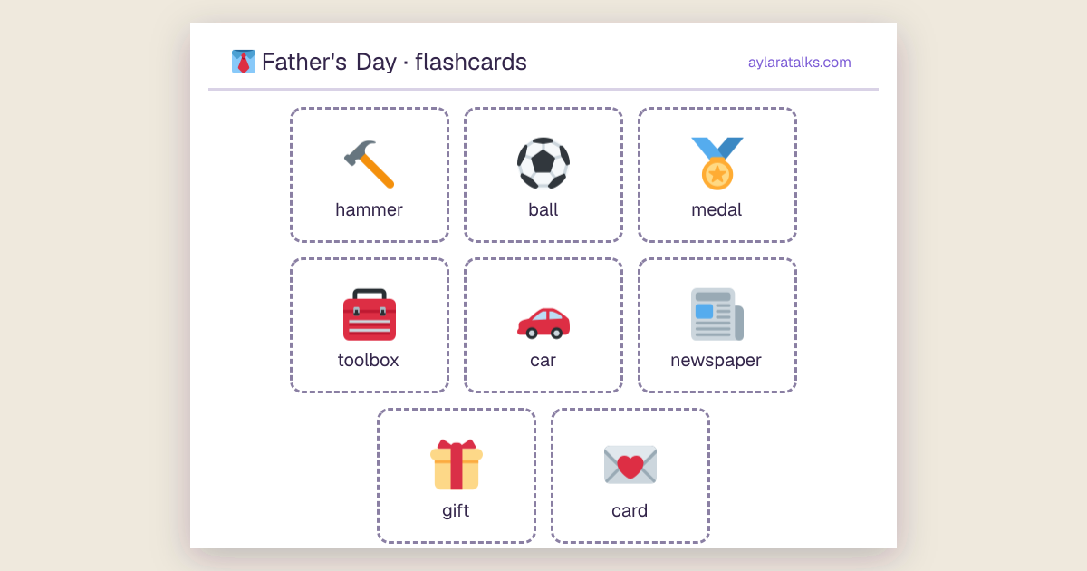 Father's Day · Flashcards