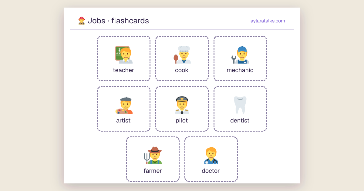 Jobs · Flashcards