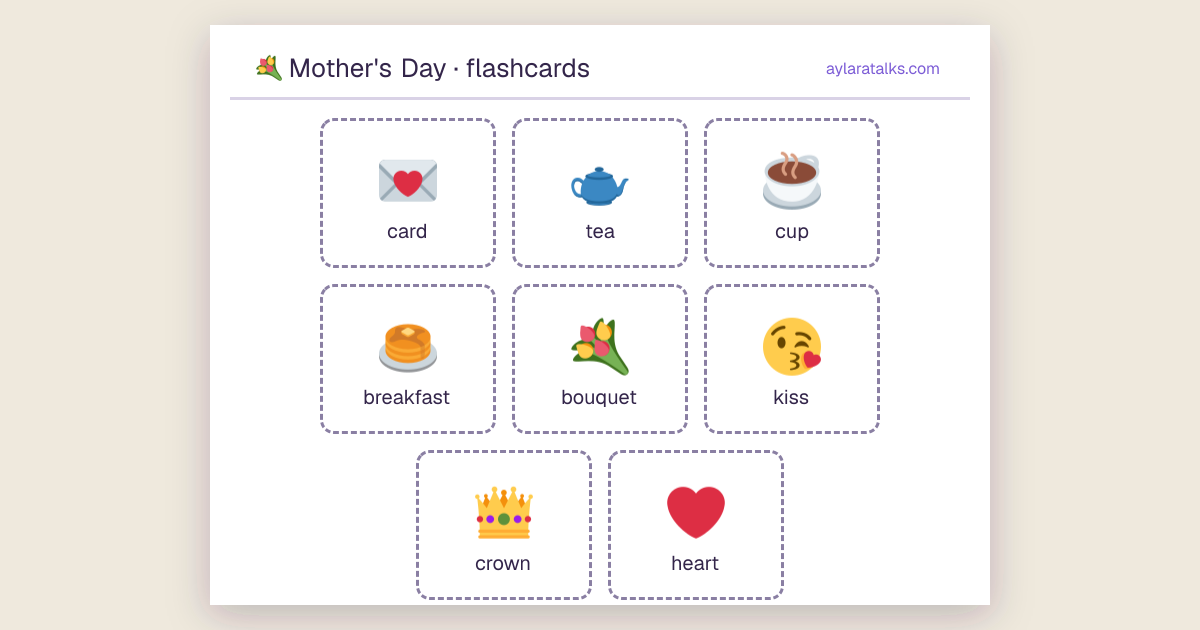 Mother's Day · Flashcards