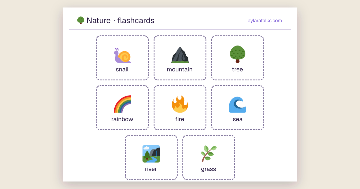 Nature · Flashcards